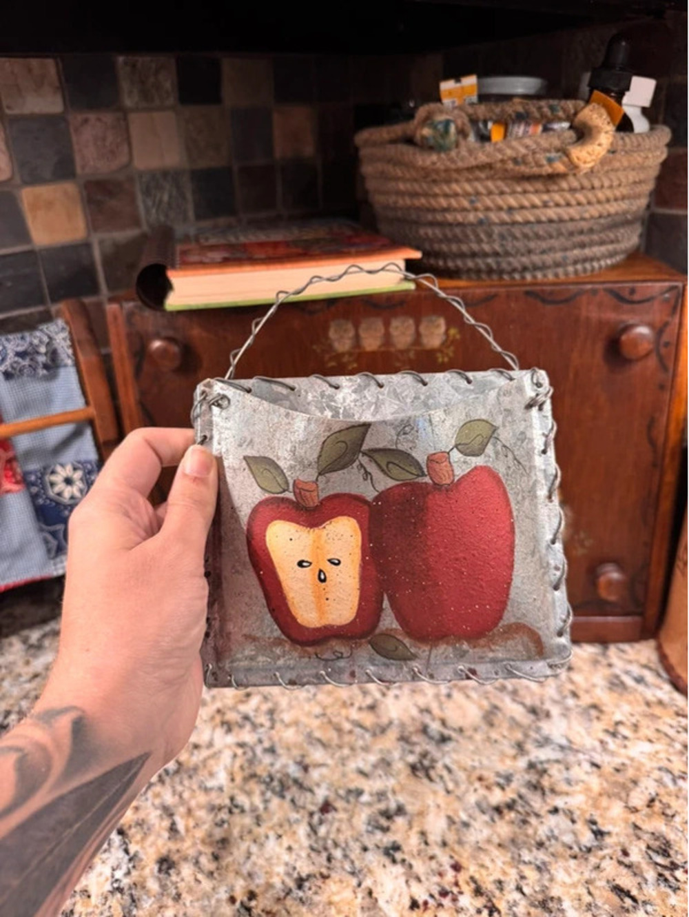 Vintage wall pocket